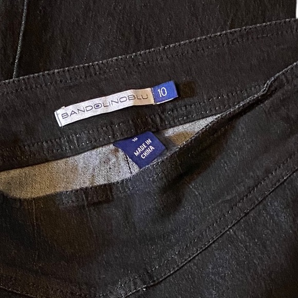 Bandolino 10 Black Denim Side Zip Jeans - Picture 10 of 12